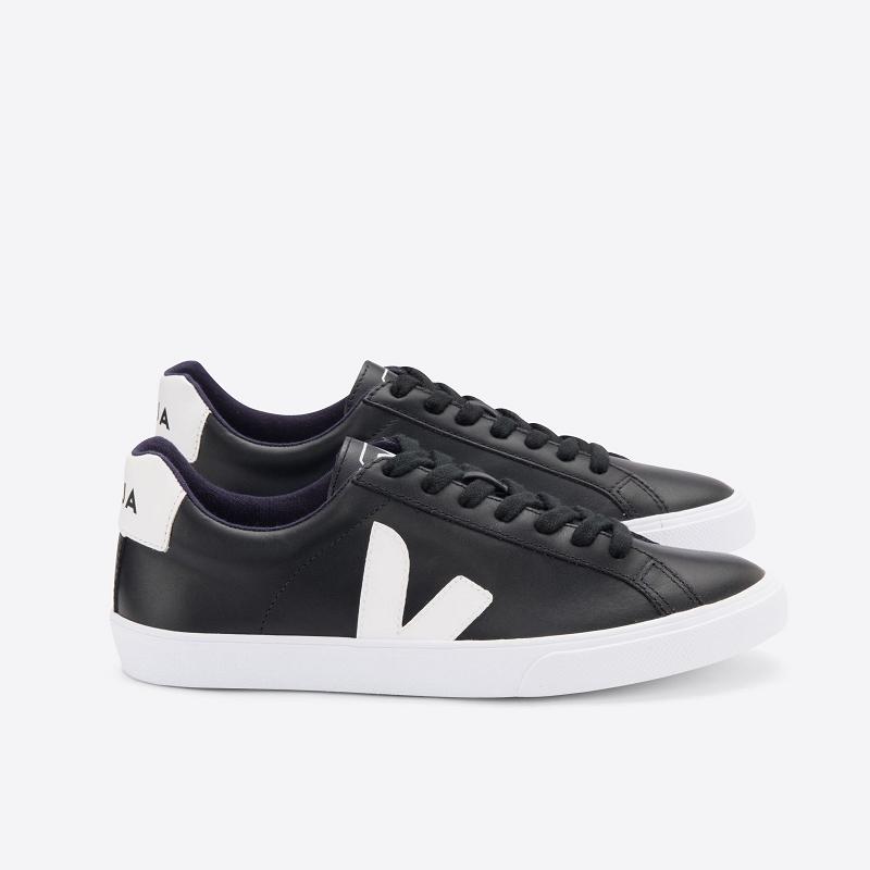 Zapatillas Veja Mujer Madrid - Esplar Tenis Negras Blancas Cuero ES2253928